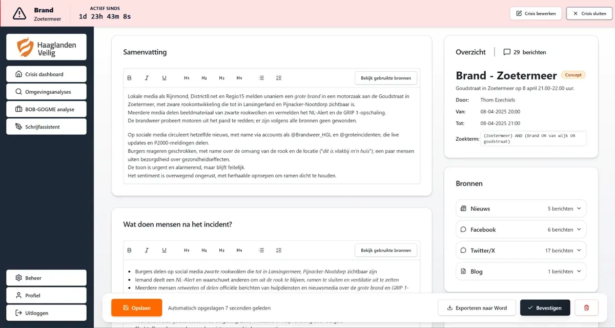 AI Crisiscommunicatie Buddy